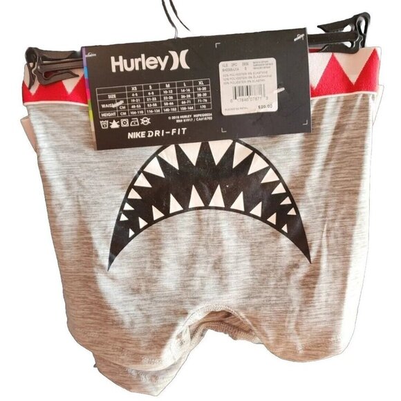 Hurley Shark Boys Size Small Boxers 2pk Performance Boxer Brifes - Picture 2 of 3